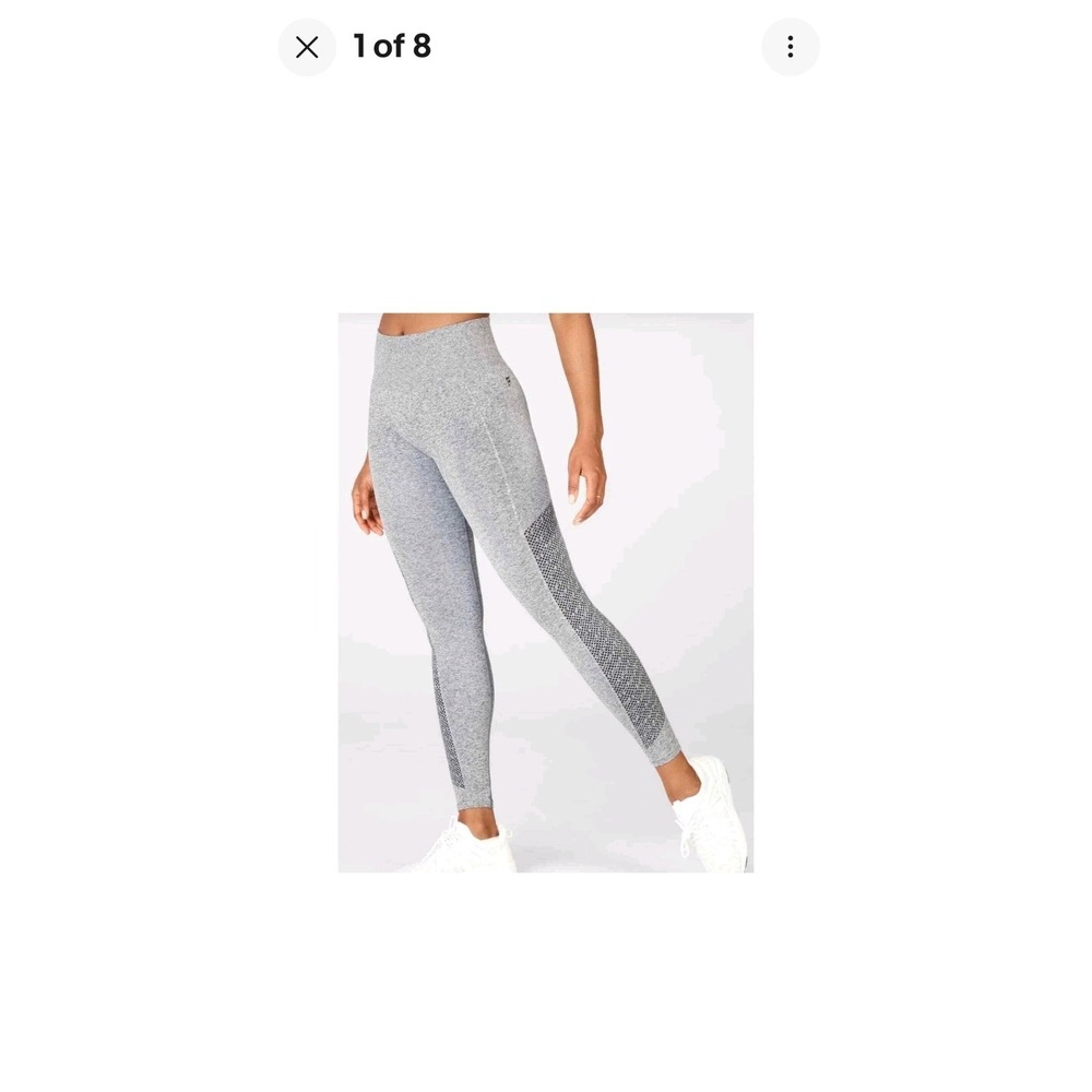 Fabletics legging womens S Small grey stretch LG2250794-0783-17030 22" inseam